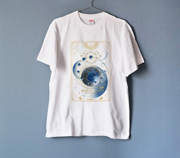 青の惑星 BLUE PLANET Tシャツ 1 WHITE（men&women）