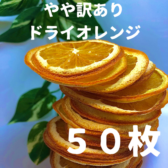 やや訳あり　ドライオレンジ　５０枚　ドライフルーツ　花材　素材