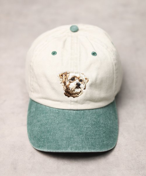 【W】【NH－1200ANI】【it】【RIVER UP】ANIMAL EMBROIDERY PIGMENT DYE BASEBALL LOW CAP