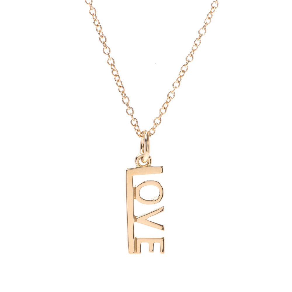 TIFFANY&Co. ティファニー LOVE ユニセックス K18YG ネックレス Aランク 中古 