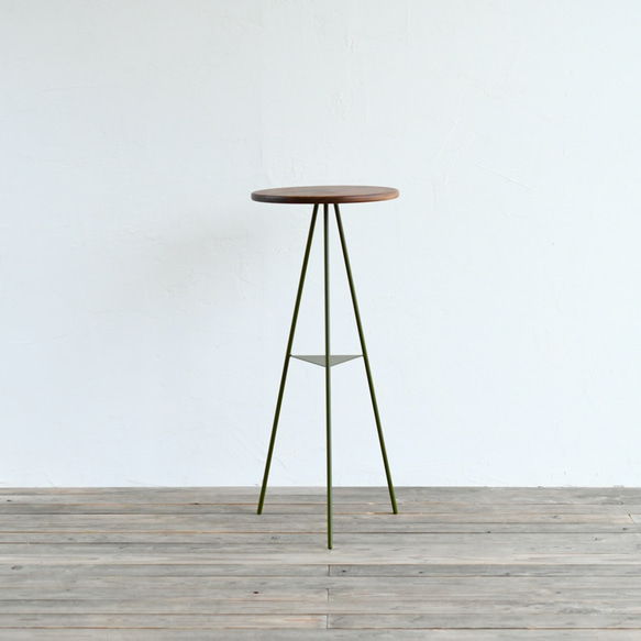 Tripod table - Walnut woodtop High（ウォルナット 丸テーブル・ハイ）