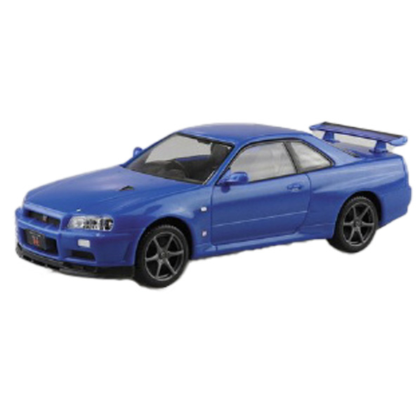 アオシマ 1/32 ニッサン R34スカイライン GT-R(ベイサイドブルー) ザ・スナップキット No.11-A Aｽﾅﾂﾌﾟ11AR34ｽｶｲﾗｲﾝGTRﾌﾞﾙ-