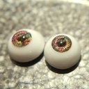 14mm 箔とスペクトル虹彩の花火アイ【爆煙】 ドールアイ