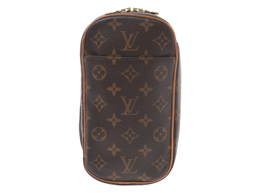 ルイヴィトン モノグラム ポシェット ガンジュ ブラウン M51870 メンズ レディース 本革 ボディバッグ Bランク LOUIS VUITTON 中古 