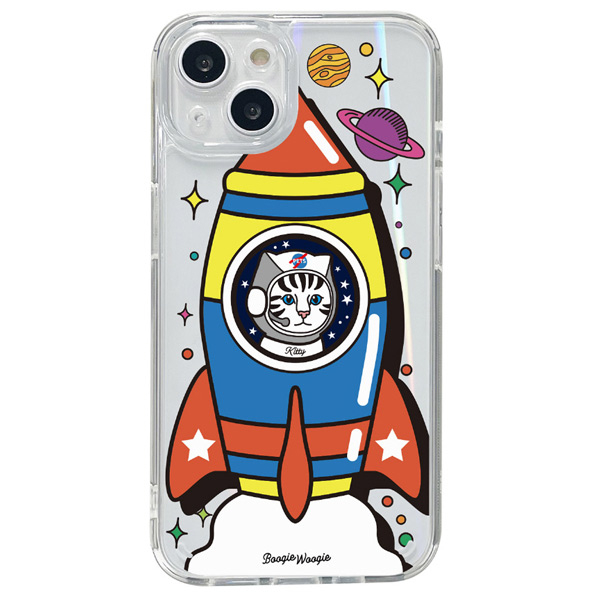 BOOGIE WOOGIE iPhone 14用オーロラケース Kitty Rocket BW24097I14