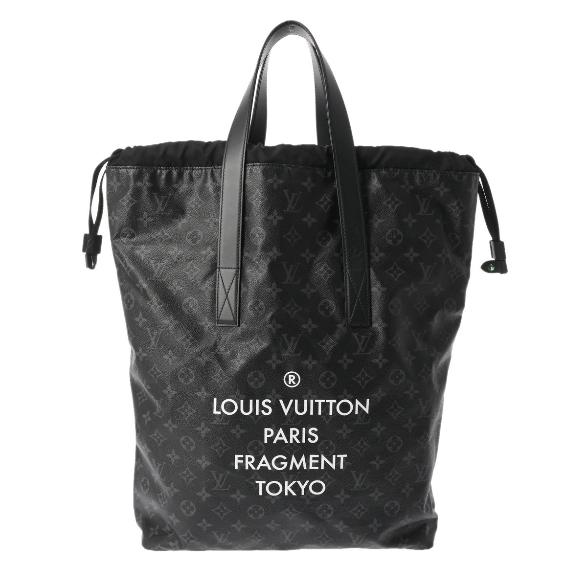 LOUIS VUITTON ルイヴィトン モノグラムエクリプス カバライト フラグメントコラボ 黒/グレー M44228 メンズ モノグラムエクリプス トートバッグ Aランク 中古 