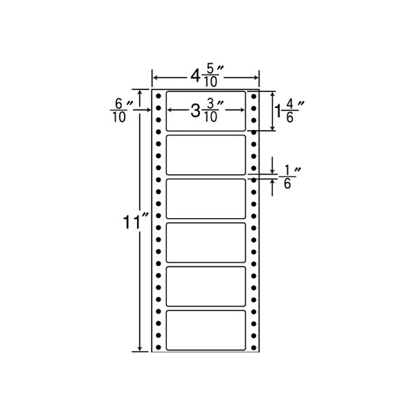 NANA 連続ラベルナナフォーム 4(5・10)×11 6面 1000折 F825697-MM4K