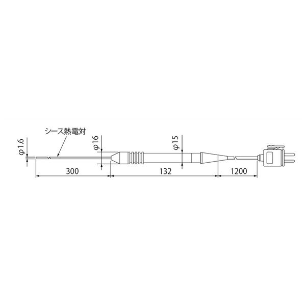 チノー（CHINO） シースK熱電対温度センサ