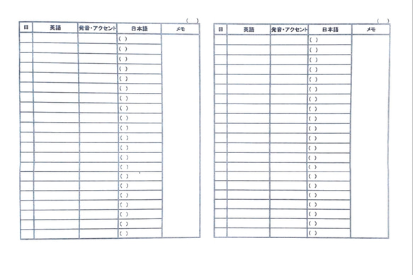 【送料無料！単語帳】オリジナル　中学生　高校生　英語　暗記　受験　勉強　教材