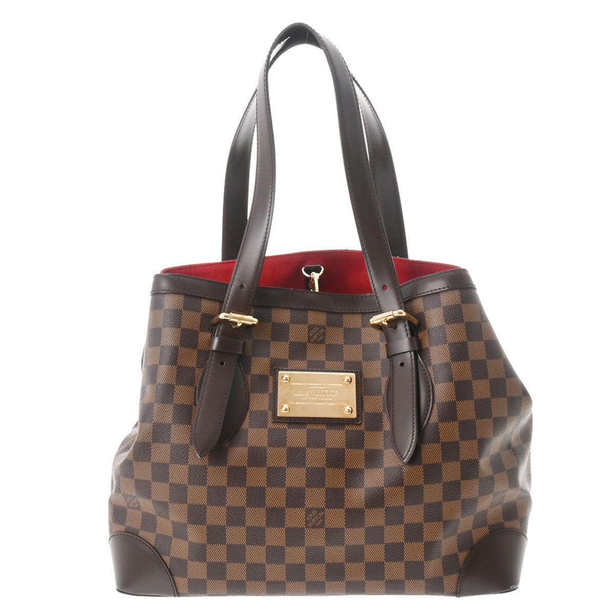 LOUIS VUITTON ルイヴィトン ダミエ ハムステッドMM ブラウン N51204 レディース ダミエキャンバス ハンドバッグ Aランク 中古 