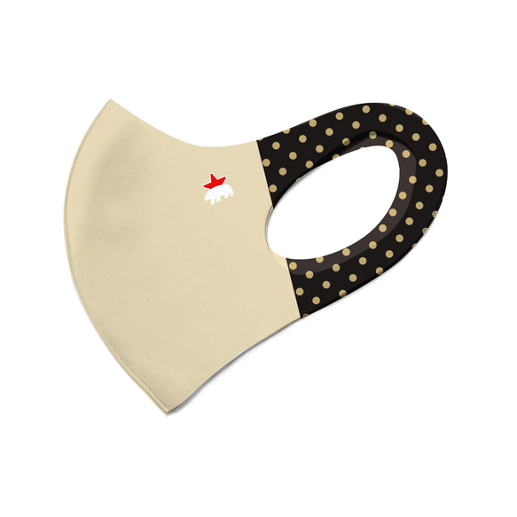 デザイナーズ ドットマスク ベージュ　DOT MASK BEIGE__brown/sand おしゃれファッションマスク