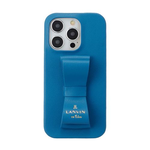 LANVIN en Bleu Slim Wrap Case Stand & Ring Ribbon for iPhone 15 Pro [ Navy ] LBNVYSRIP2361P ネイビー