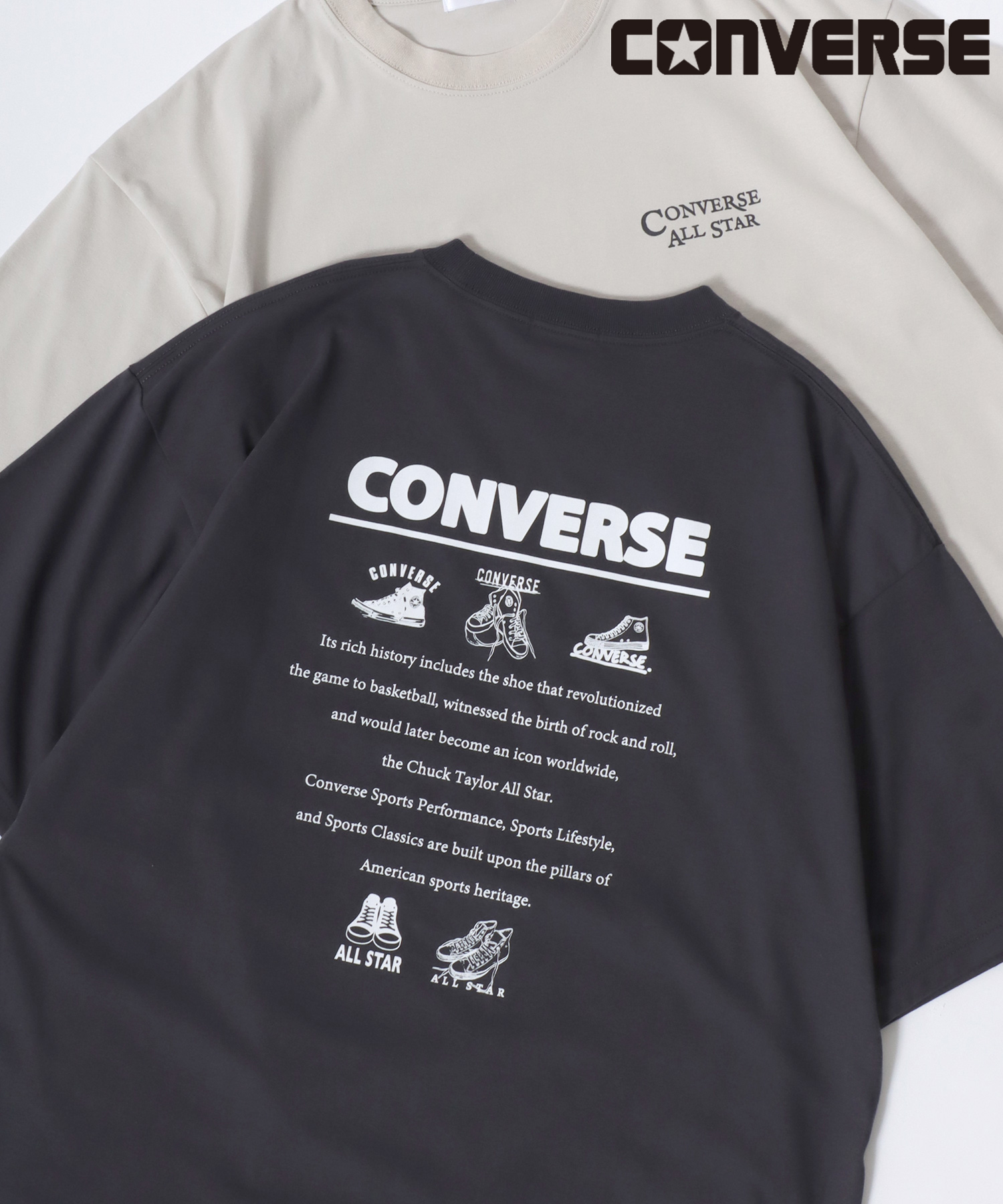 ラザル/【Lazar】CONVERSE/コンバース COOLMAX/吸水速乾 バックプリント ロゴ･･･