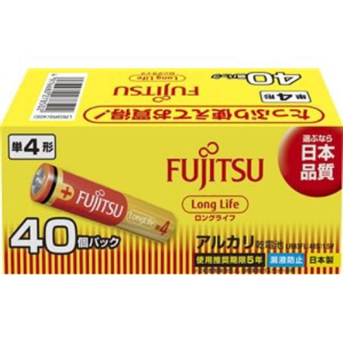 富士通 アルカリ乾電池 ロングライフタイプ 単4形 1.5V 40個パック LR03FL(40S)