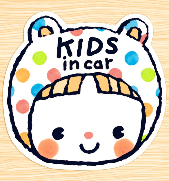 KIDS IN CAR キッズインカー マグネットステッカー(ガムボールパンダちゃん）