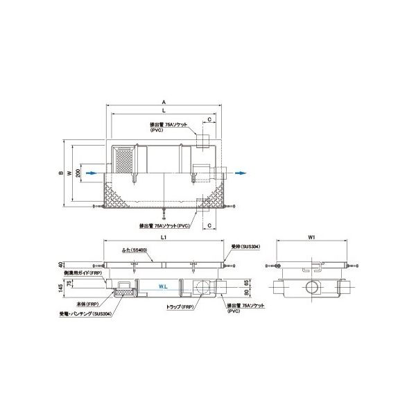 第一機材 グリーストラップ RZLIII型 SK11SC-RZLIIIフタSUS 1個（直送品）