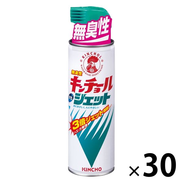 【ベタつきにくい】キンチョール ジェット スプレー 無臭性 450ml 1セット（30本） 蚊 ハエ トコジラミ 駆除 殺虫剤