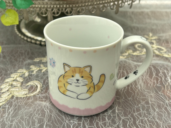 即納！Cat Lovers…マグカップ❤︎ポーセラーツ