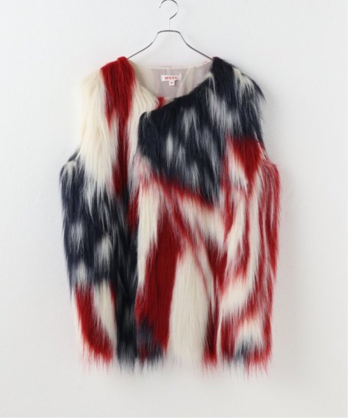 【MASU / エムエーエスユー】 MARBLE FLAG FUR VEST