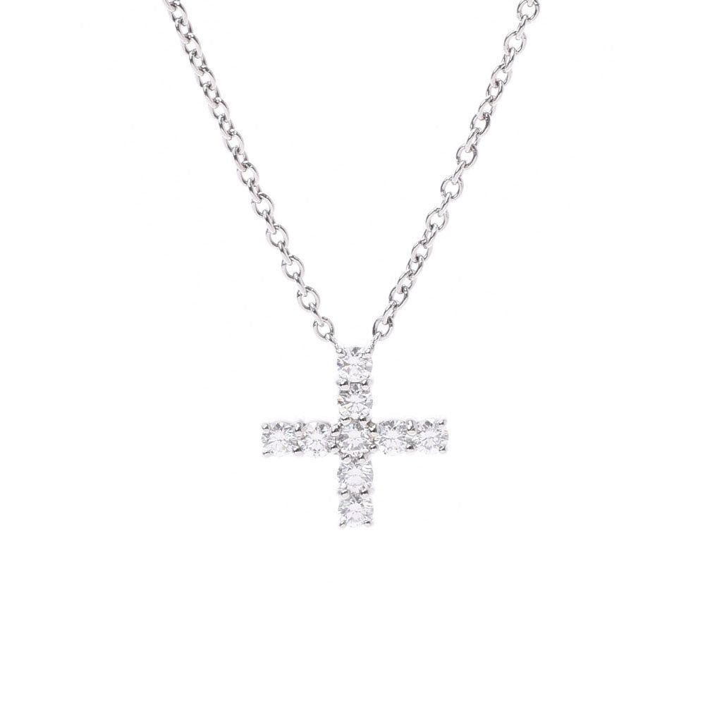 HARRY WINSTON ハリーウィンストン ミニクロス ネックレス ダイヤ レディース Pt950プラチナ ネックレス Aランク 中古 