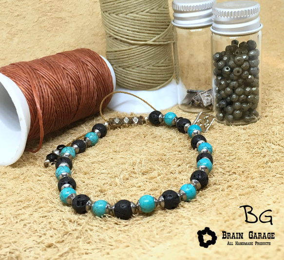 【BG】Natural stone bracelet 〈BG17B0021〉メンズブレスレット