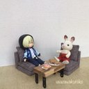 ドール用　ローソファ　ミニチュア家具