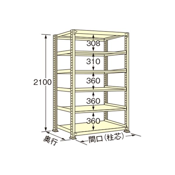 扶桑金属工業 中量ラック WG2109L06T（直送品）