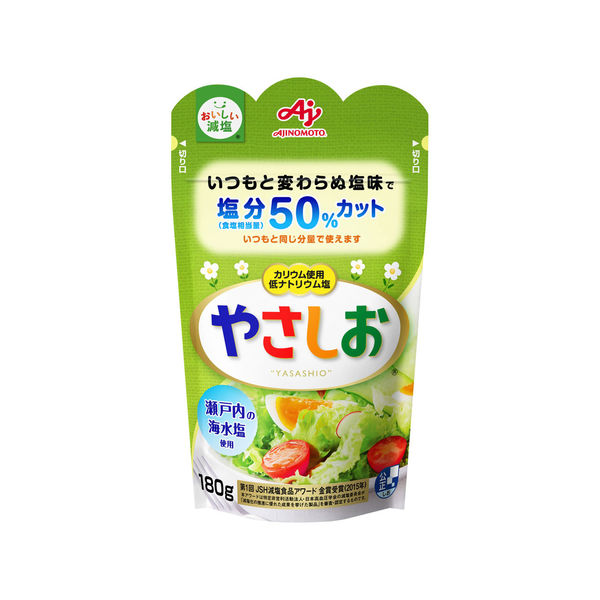 味の素 健康塩 やさしお 袋 180g x40 2901284 1セット(40個)（直送品）