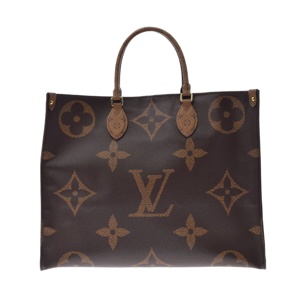 LOUIS VUITTON ルイヴィトン モノグラム リバース オンザゴー GM 旧型 ブラウン M44576 レディース モノグラムキャンバス 2WAYバッグ Aランク 中古 