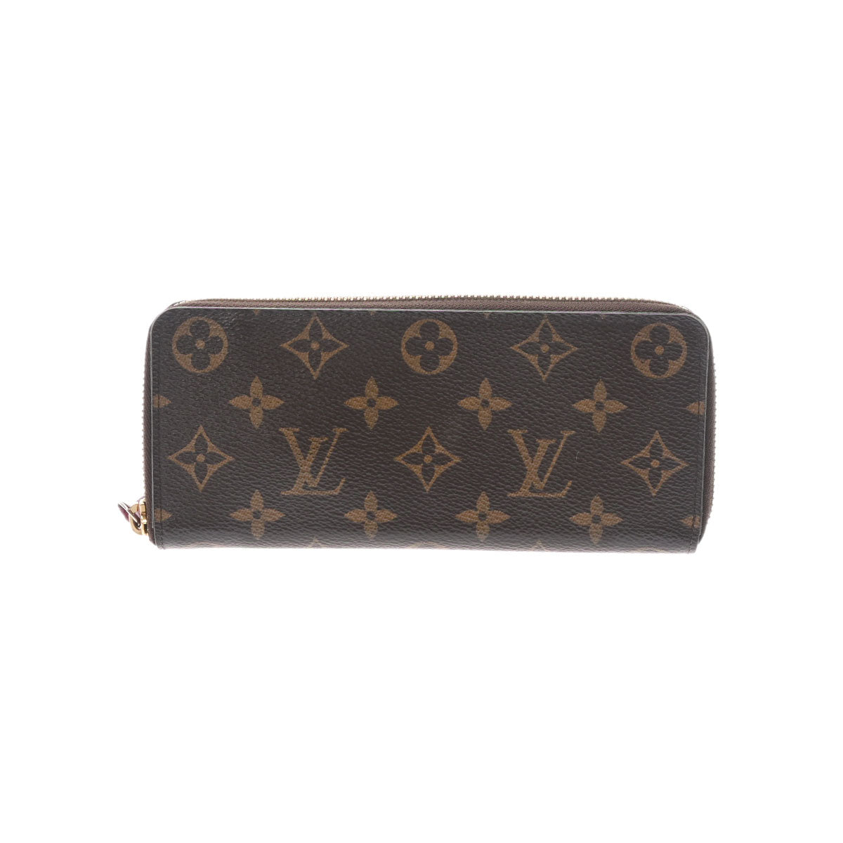 LOUIS VUITTON ルイヴィトン モノグラム ポルトフォイユクレマンス フューシャ M60742 レディース モノグラムキャンバス 長財布 Bランク 中古 