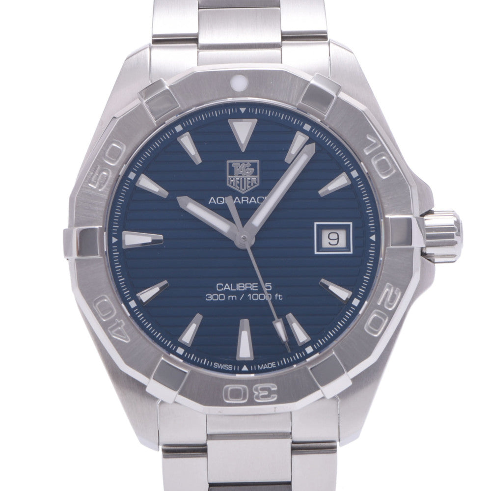 TAG HEUER タグホイヤー アクアレーサー キャリバー5 WAY2112-0.BA0928 メンズ SS 腕時計 自動巻き 青文字盤 Aランク 中古 