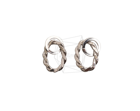 PDT-2726-R【2個入り】ダブルラウンドペンダント/Double Round Earring Charm