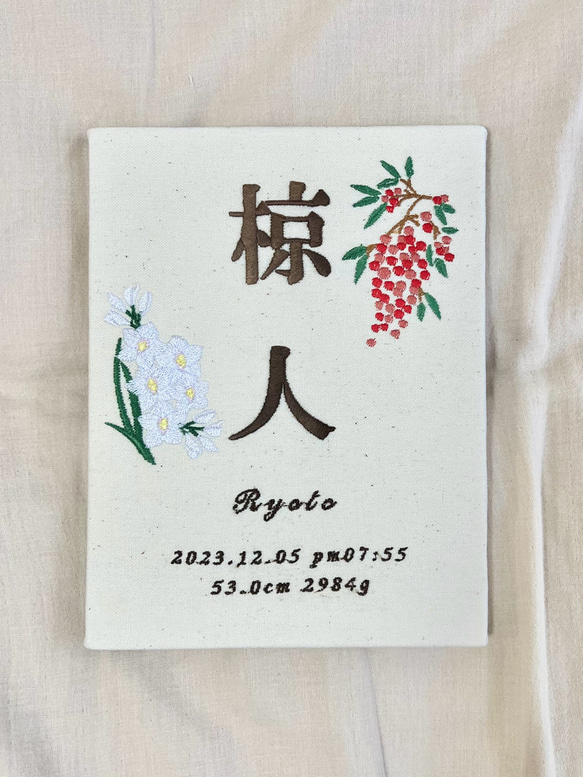 自分でデザインできる‼️刺繍命名書 命名ボード お名前刺繍 結婚祝い 100日祝い ハーフバースデー オリジナル命名書  marketingfuel.org