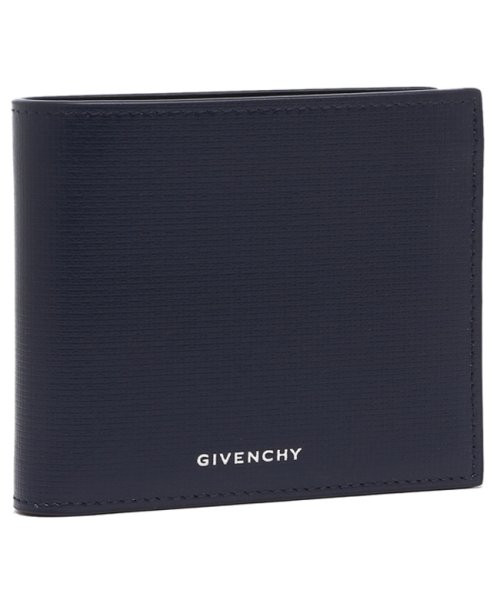 ジバンシィ 二つ折り財布 4Gウォレット 4G ロゴ ミニ財布 ネイビー ブラック メンズ GIVENCHY BK6090K1T4 414