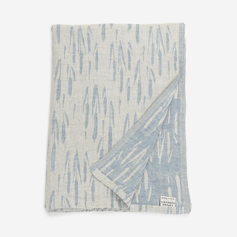 LAPUAN KANKURIT | OSMANKAAMI blanket / linen-rainy blue 150×200cm