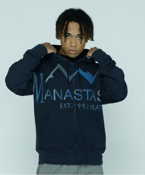 MANASTASH/マナスタッシュ/LARGE LOGO FULL ZIP HOODIE