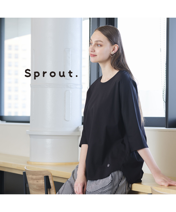 リリアンビューティ/【Sprout.】綿100％　後ろスリットTシャツ