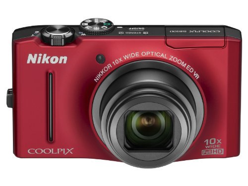 Nikon デジタルカメラ COOLPIX S8100 フラッシュレッド S8100RD 1210万画素 光学10倍ズーム 広角30mm 3.0型液晶【中古品】