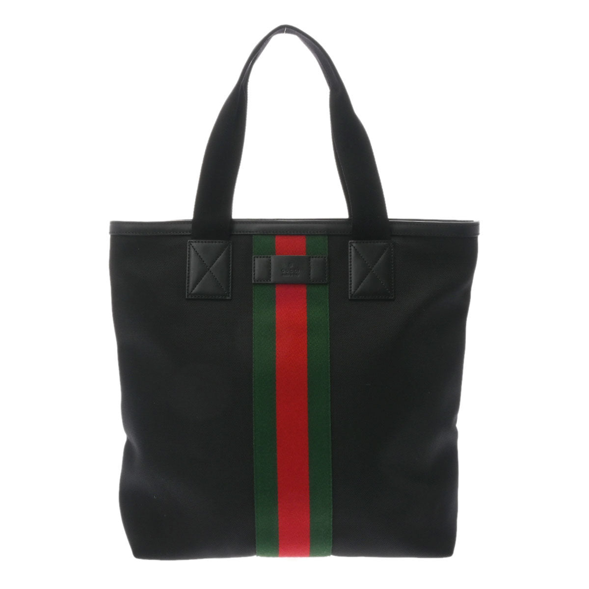 GUCCI グッチ シェリーライン トートバッグ アウトレット品 ブラック 631245 レディース キャンバス レザー トートバッグ Aランク 中古 