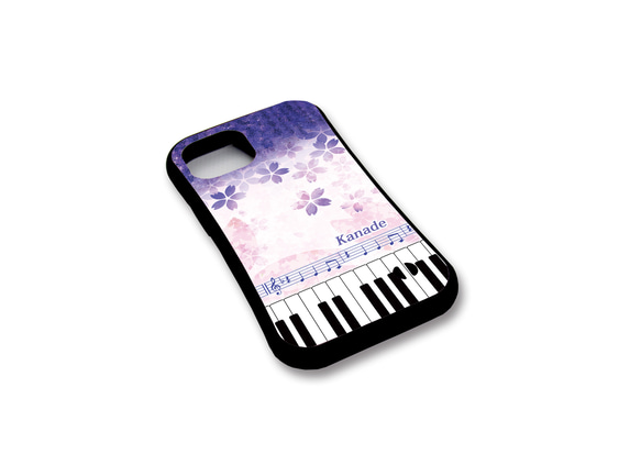 グリップケース iPhoneケース【奏（Kanade）藤桜】（名入れ可）