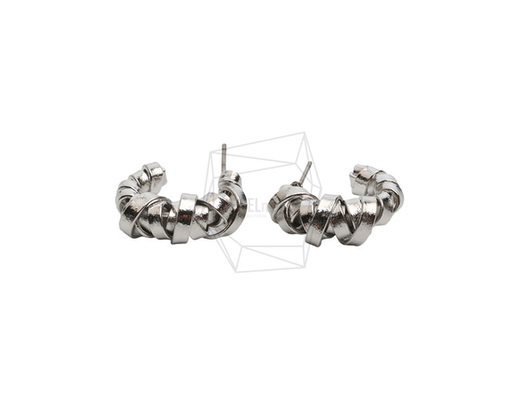 ERG-2756-R【2個入り】バネラウンドピアス,Spring Round Ear Post/17.3mm x 21.