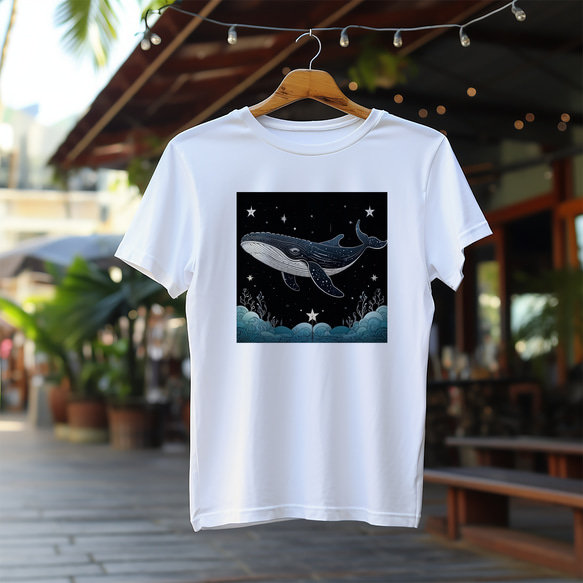 [レディース]デザインTシャツ_星くじら02