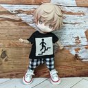 ピクトグラムTシャツとサルエルパンツセット☆ねんどろいどどーる服