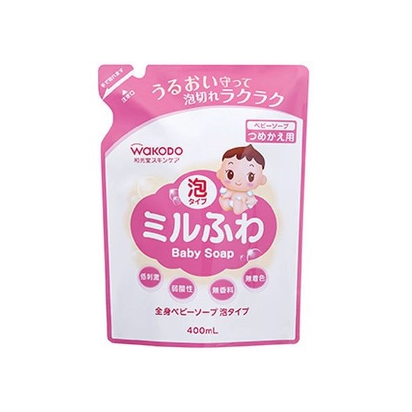 アサヒグループ食品 ミルふわ 全身ベビーソープ泡タイプ詰替 400mL FCM2296