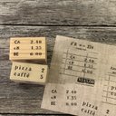 [2個セット] レシートのお供 購入品② CA & pizza ナチュラルver. - Purchased items② Natural ver. - [ラバースタンプ]