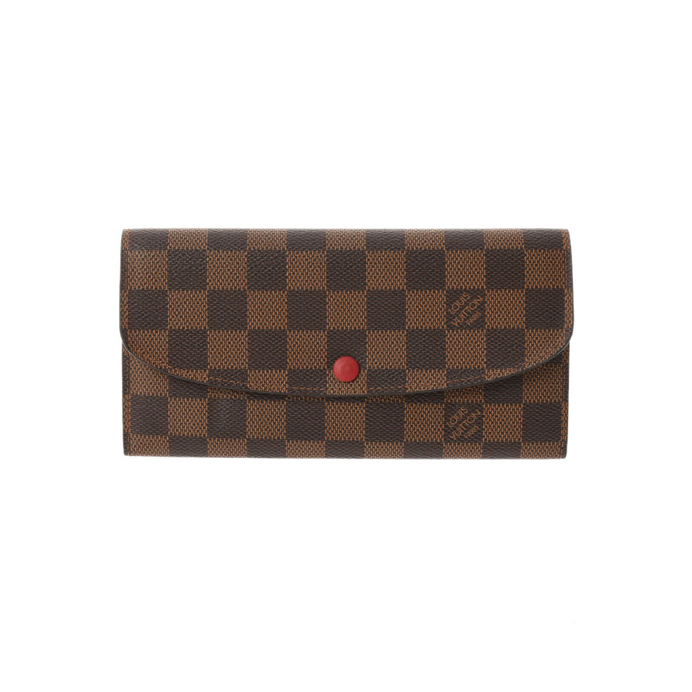 LOUIS VUITTON ルイヴィトン モノグラム ポルトフォイユエミリー ルージュ N63544 レディース モノグラムキャンバス 長財布 Aランク 中古 