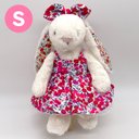 JELLYCAT ジェリーキャット バシュフル Sサイズ用 植物柄 花柄 ピンク レース ワンピース 着せ替え 洋服 コスチューム