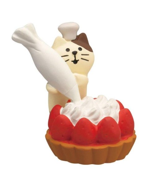 コンコンファーム とれたていちごカフェ マスコット いちごタルト子猫 concombre デコレ インテリア かわいい プレゼント グッズ