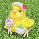 新作　夏　羊毛フェルト　スイカ＆アイス　セキセイインコ　ルチノー　鳥　ゆこりん工房