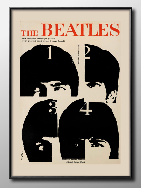 12989　ポスター　絵画　A3サイズ『ビートルズ Beatles』アート　イラスト　デザイン　上級マット紙　北欧